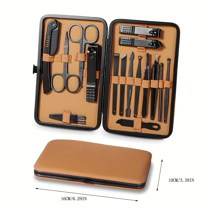 16Pcs Professional Nail Clipper Set, Manicure Pedicure Kit, Cuticle Nipper, Ingrown Toenail Clippers, Dead Skin Remover, Foot Care Tools, Viral Self Care Gift for Women & Men trimming cutters nail drill callus remover for feet uv led nail lamp nail drill