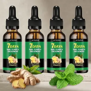 [4 Bottles] 7-Day Natural Nail Care Serum, Ginger Plant Oil Spray for Toenails, Nourish & Strengthen Weak Damaged Nails