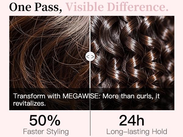 MEGAWISE 1.25-Inch Ceramic Barrel Curling Iron for Soft Curls, 60s Fast Heating, Adjustable Heat Up to 430°F, LCD Temp Ctrl, Plug Powered, Dual Voltage, Suitable for All Hair Types