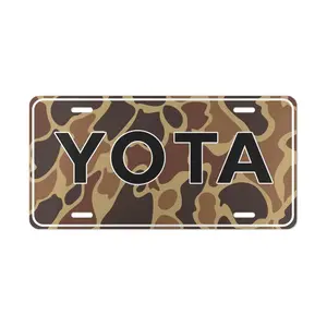 YOTA Camo Decorative License Plate Custom Front Car Tag 6x12in, Glossy Finish Aluminum Plate for Cars, Trucks, Garage or Wall Display