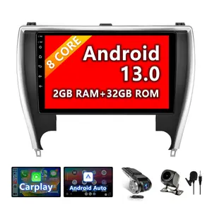 BINIZE Android 13 Car Stereo Radio Compatible with Toyota Camry 2015 2016 2017 Wireless Carplay&Android Auto, 10 Inch Touchscreen Bluetooth GPS Navigation, WiFi, AM/FM Radio, Mirror Link, Backup Camera