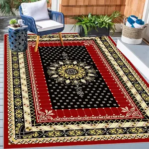 Vintage Pattern Rug, Waterproof Non-slip Floor Mat, Soft Comfortable Mat Floor Covering Rug for Dining Room, Living Room, Bedroom, Hallway, Bathroom
