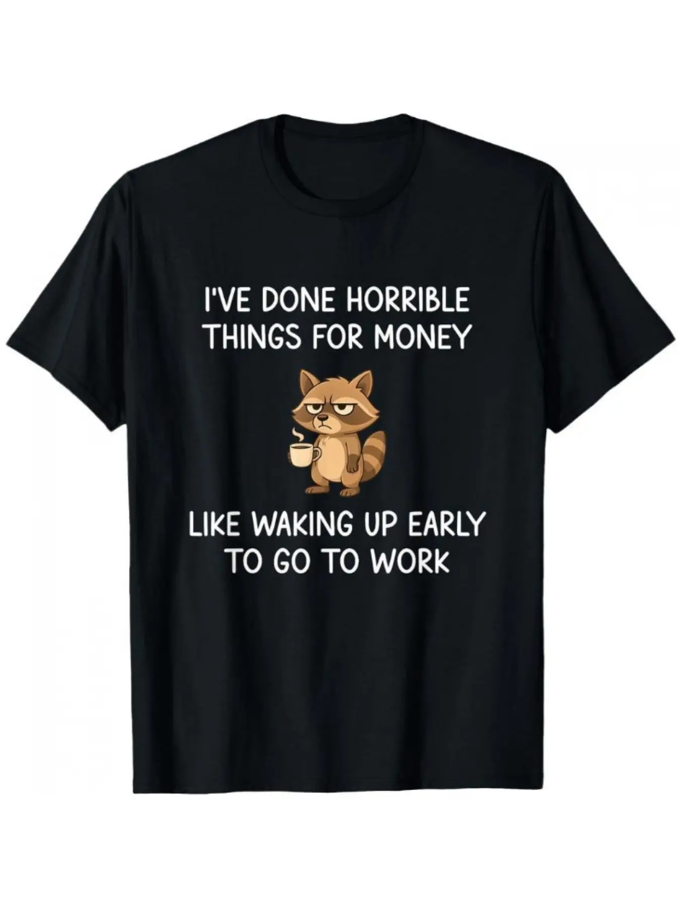Unisex Short Sleeve T-Shirt, Casual Trendy Versatile, Simple Badger Design, Washed Loose Fit, Couple Style, Funny Joke Tee