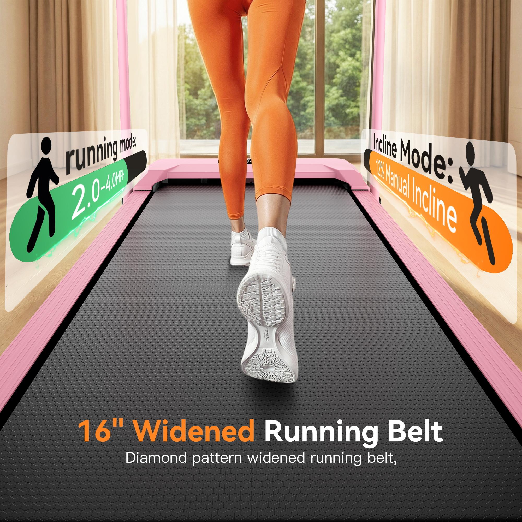 Foldable Under Desk Treadmill 3.5HP | Compact Home Gym Equipment Walking Pad | 400lbs Capacity Office Treadmill with Shock Absorption | Perfect for Home Office Workout