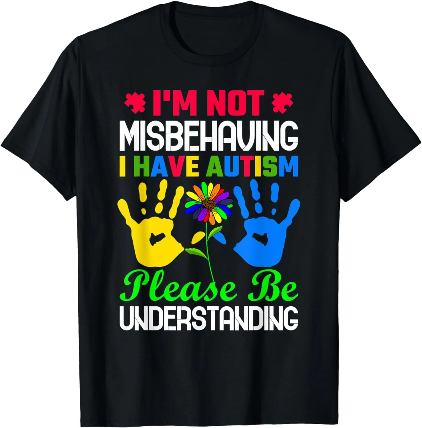 Autism Awareness Kids Autistic Boy Girl I Have Autism Puzzle T-Shirt