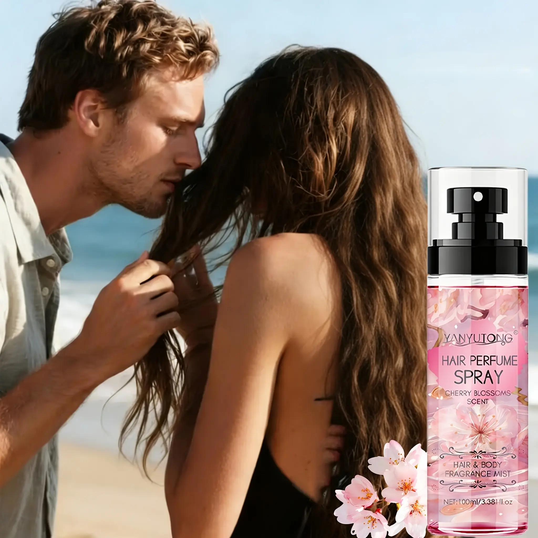 100 ml women's hair and body dual purpose fragrance spray | charming cherry blossom fragrance | natural flower fragrance perfume | lasting fresh and sweet fragrance - dating perfume, perfect holiday gift, Hair Perfume Mist, Floral Fragrance, Parfum Spray