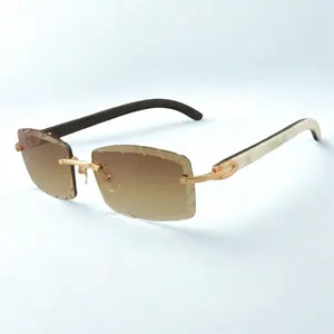 White Buffs Brown Cut Lens