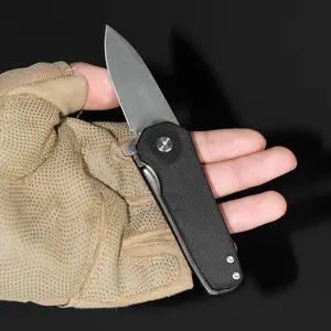 Men’s tactical mini folding EDC multi‑purpose outdoor knife, pocket knife, fruit knife, G10 handle, with a back clip for easy carry and quick‑opening design—ideal for wilderness survival, emergencies, camping, hiking, DIY, and fishing