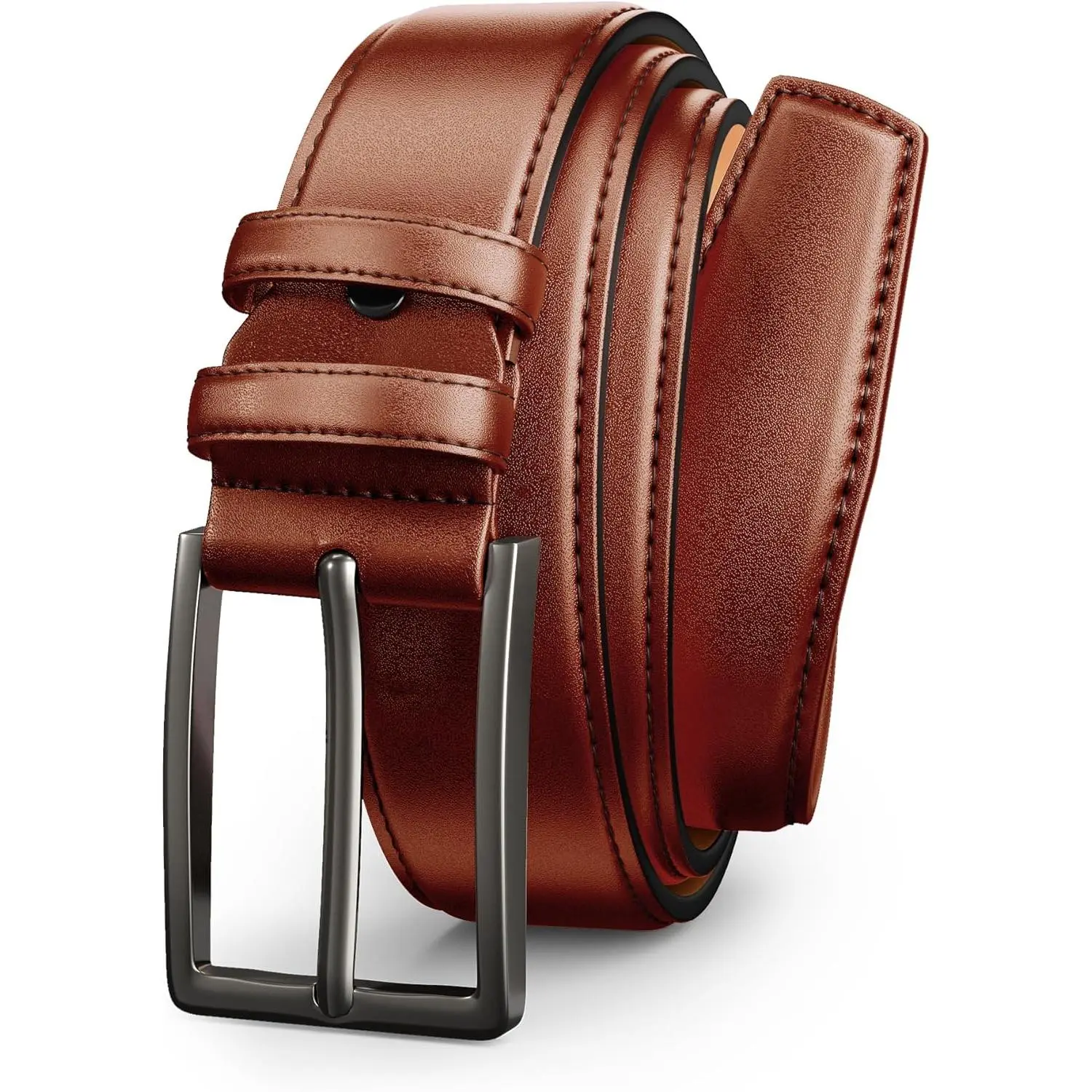 Gray Buckle-tan Belt