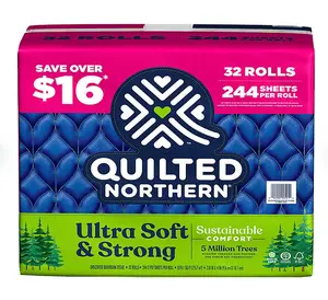 Quilted Northern Ultra Soft & Strong 2-Ply Toilet Paper, Septic Safe (244 sheets/roll, 32 rolls)