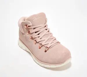 Skechers Synergy Water-Repellent Suede Lace-Up Hiker Boots