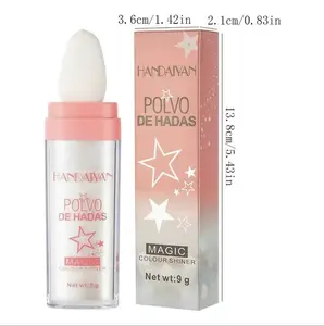 HANDAIYAN Fairy Dust Highlighting Powder - Glitter Powder Highlighter Makeup Full Body Pearlescent Glitter for Face Eyes Lips Hair Body, Sparkling Summer Party Body Glitter