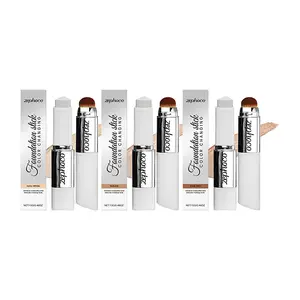 Moisturizing Concealer Makeup FoundationDual -Ended Foundation Concealer Stick,Built-in Brush, Medium to Full Coverage Dewy Finish Base Makeup - Dual-Ended with Detachable Brush Lightweight  Natural Coverage(13g, 0.46 oz)