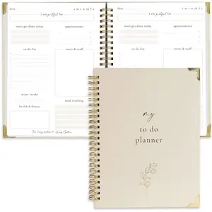 Simplified To Do List Notebook - Aesthetic Daily Planner to Easily Organize Your Tasks And Boost Productivity - Stylish Undated Planner And School or Office Supplies For Women