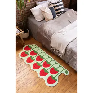 Soft Strawberry Colorful Rug by Johann Banta