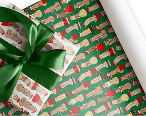 Christmas Penis Wrapping Paper - Funny Holiday Gift Wrap, Hilarious Rolled-Up Wrapping Paper for Gag Gifts, Unique Christmas Humor
