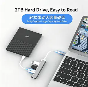 Lightning to USB Adapter Cable, with three USB ports and an 8-pin female charging port, supports 2A fast charging and photo transfer, suitable for iPhone, iPad, and iOS 10.1+ devices			