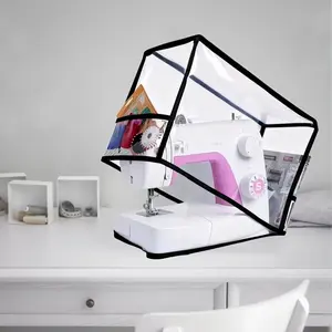 Seamstress Protection Cover, Dustproof Case for Home Sewing Machine, Transparent Plastic Material, Essential Sewing Accessories