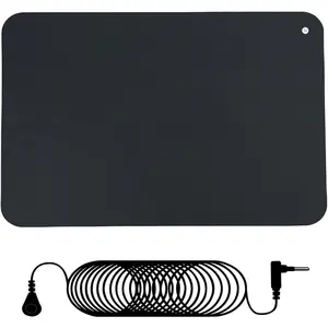 Grounding Mat for Sleep,Healthy Grounding Energy with Grounding Wristband and 15ft Straight Cord, Inflammation, Improve Sleep and Helps with Anxiety (24x16 Inch)