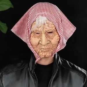 "Clearance Sale" Granny Latex Mask for Halloween, Prank Scares, and Cosplay. Creepy, Movie-Inspired Design for Adults. Perfect for Costume Parties, Shock Value, and Unique Gifts 40580-1