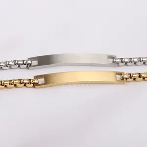 Custom Bar Bracelet & Anklet, Personalized Laser Engraved Name Jewelry for Friends, Couples & Family