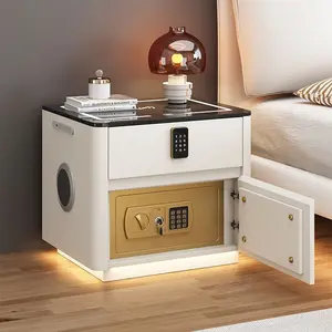 Smart Safe Bedside Table Wireless Charging Integrated