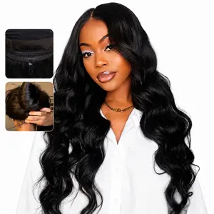 [24 inch=$69.99] Glueless 13x4 Black Body Wave  Wigs Human Hair Pre Plucked Pre Cut 24 Inch Body Wave Lace Front Wigs Human Hair 180% Put on And Go Glueless Wig For Black Women