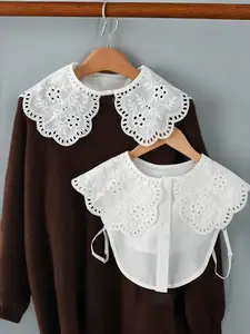 Vintage Lace Detachable Collar for Women, Elegant Peter Pan Fake Collar, Layered Shirt Collar Insert for Sweaters & Dresses