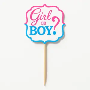 Gender Reveal Party Picks - Boy or Girl? (Pack of 24)