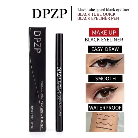 DPZP Smudge-Proof Waterproof Eyeliner - 24-Hour Wear, Silky Ultra-Creamy, Precision Application, Lightweight Flawless, Vegan Cruelty-Free Makeup, Eye Make-Up for Back to School (Wait 10 Sec)