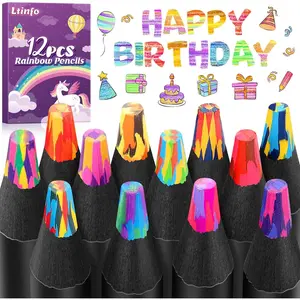 Art Supplies, 12 Rainbow Colored Pencils, Teen Girl Gifts Trendy Stuff, Arts and Crafts for Kid Ages 8-12, Gifts for 5-12 Year Old Girl