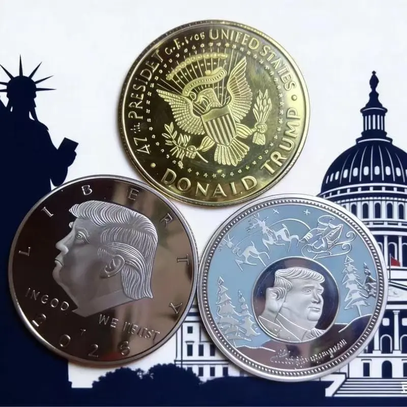 3PCS Patriotic Collectible Coins Christmas Gift Set with Protective Box (Non-Circulating Currency)