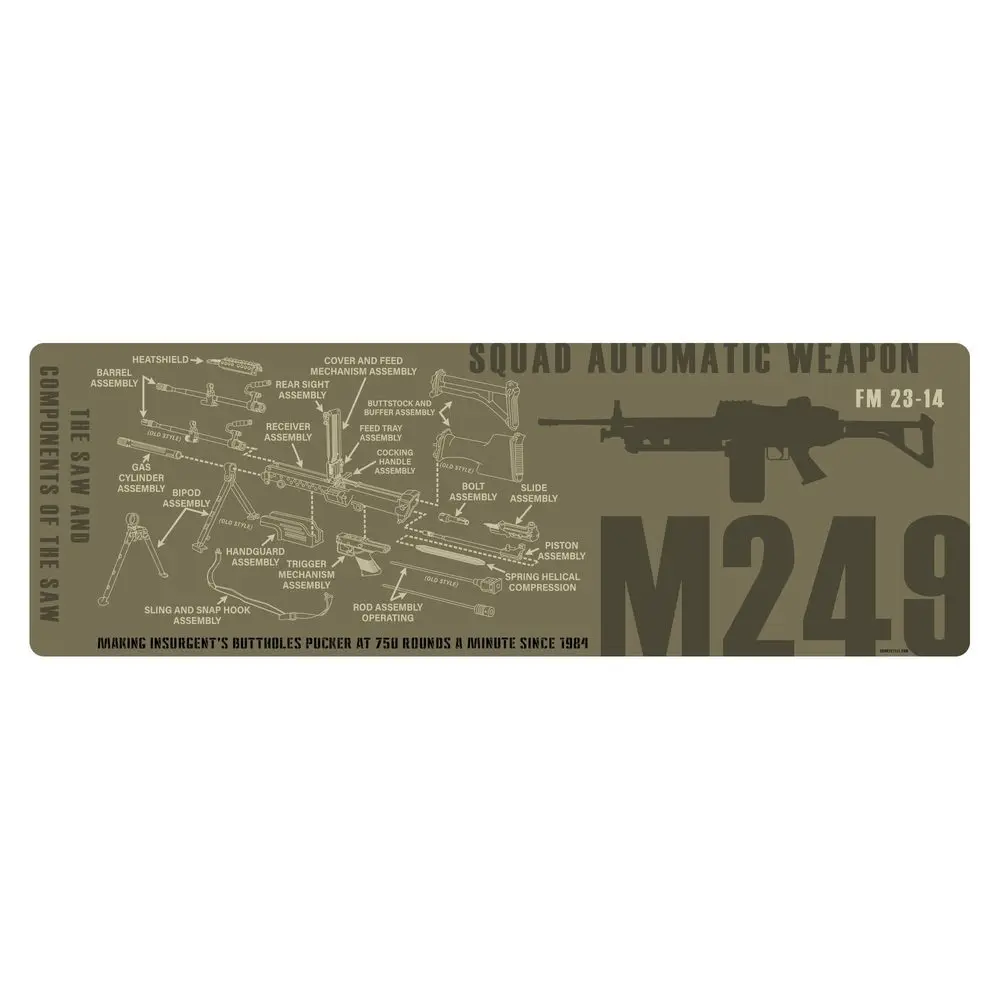 M249 Gun Cleaning Mat 36"x12"