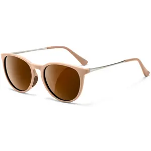 【SummerVibes】SUNGAIT Adorable Kids Polarized Sunglasses Vintage Round Toddlers Shades for Girls & Boys 3-9 UV400 Protection-Lightweight Comfortable Summer
