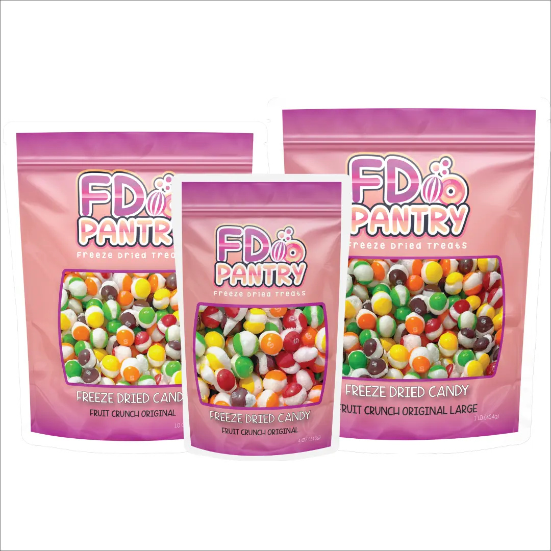 Freeze Dried Fruit Crunch Candy Crunchy Treat  Snack Sweet Candies Gift Original Wildberry Sour Tropical bonbon strawberry lemon