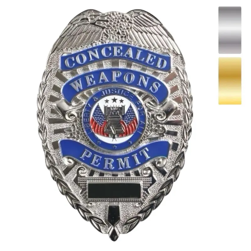Rothco Deluxe CDW Permit Badge - Concealed Carry Badge High-Quality Plain Historical-Themed Cosplay Costume Accessory, Real-Looking for Display or Unique Gift (Not for Official Use), Historical-Themed Costume Accessories, Cosplay Costume Accessories