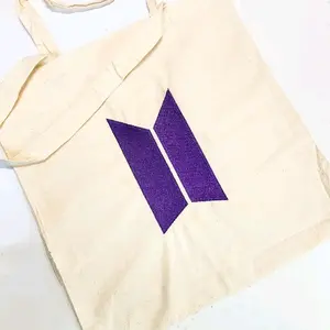BTS inspired embroidered Canvas Tote Bag