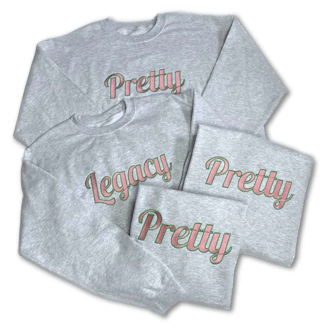 Women’s Unisex AKA Inspired ‘Legacy’ & ‘Pretty’ Crewneck Sweaters