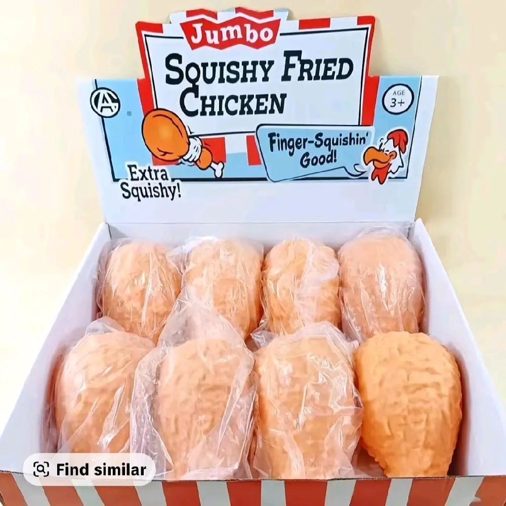Jumbo Chicken Leg Squishy, Soft Stress Relief Fidget Item for Kids, Cute Sensory Accessory