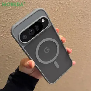 Select A Model For Purchase Magsafe Translucent Matte Protective Magnetic Case For Google Pixel 9 Pro XL 10 9A Wireless Charging Candy Color Slim Cover