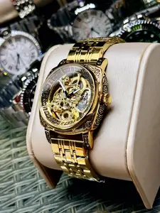 Men's Vintage Mechanical Watch, Analog Watch, Fashion Watch for Party, Daily Clothing Decor, Trendy All-match & Exquisite Watch for Birthday Gift with Box