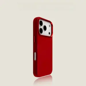IPhone 17 Pro Max Flannel Leather Texture Magnetic Phone Case, Premium Hard Protective Cover for iPhone 16/15