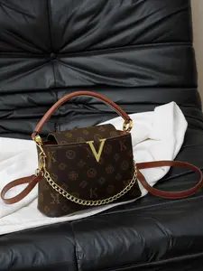 2026 New Women's Bag, Trendy Vintage Print Handbag, Classic Versatile Crossbody Shoulder Bag, Bucket Bag, Single Strap Backpack