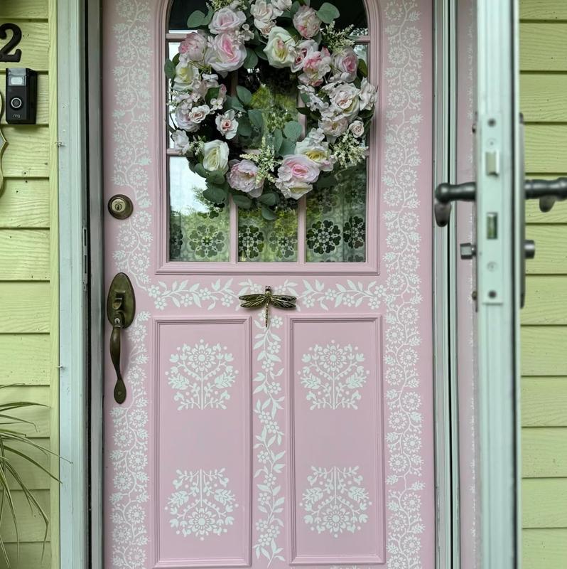 Talavera Stencil  Tile Stencil Floral Folk Mexican Stencils for Painting on Wall Floor Furniture  Home Decor