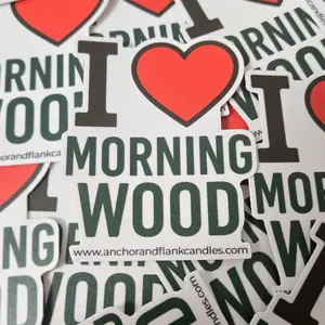I ♡ Morning Wood Sticker