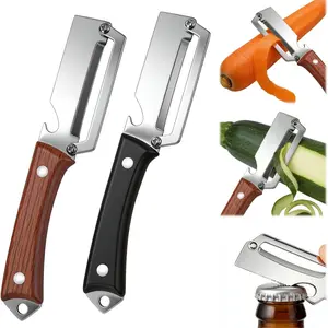 2-Piece High-Quality Vegetable Peeler Set, Bottle Opener, 2026 New Multi-Functional Stainless Steel Kitchen Tool, Ideal for Camping, Kitchen Gadgets