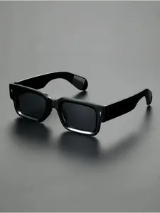 Unisex Y2K Fashion Square Frame Glasses, Trendy Square Sunglasses, Durable Streetwear Accessory, Perfect for Daily Wear, Parties, Beach Vacations, Gifts
