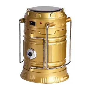 Outdoor Solar Powered Camping Lantern, Portable Hanging Camp Light, Handheld Extendable Lamp, Foldable Design, Ideal for Hiking & Travel, Camping Gear