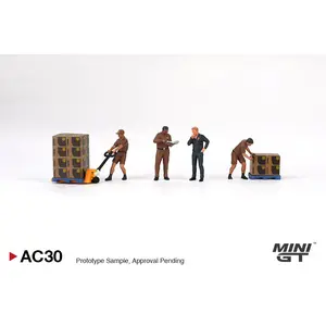 MiniGT 1:64 UPS Figurine Driver And Workers AC30