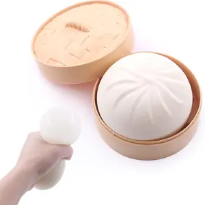 Fun Realistic Stress Relief Dumpling Model, Soft Squeeze Plastic Toy Squishies, Perfect for Daily Entertainment or Gift Giving, Stress Ball